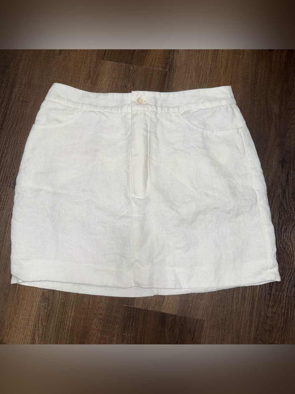 Lou Lou Studio White Linen Mini Skirt - Classic Casual Style